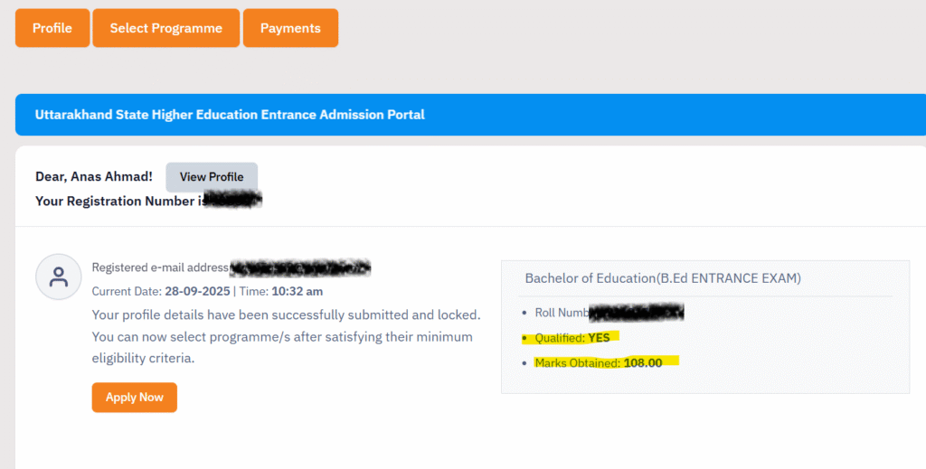 Kumaun University B.Ed Entrance 2025